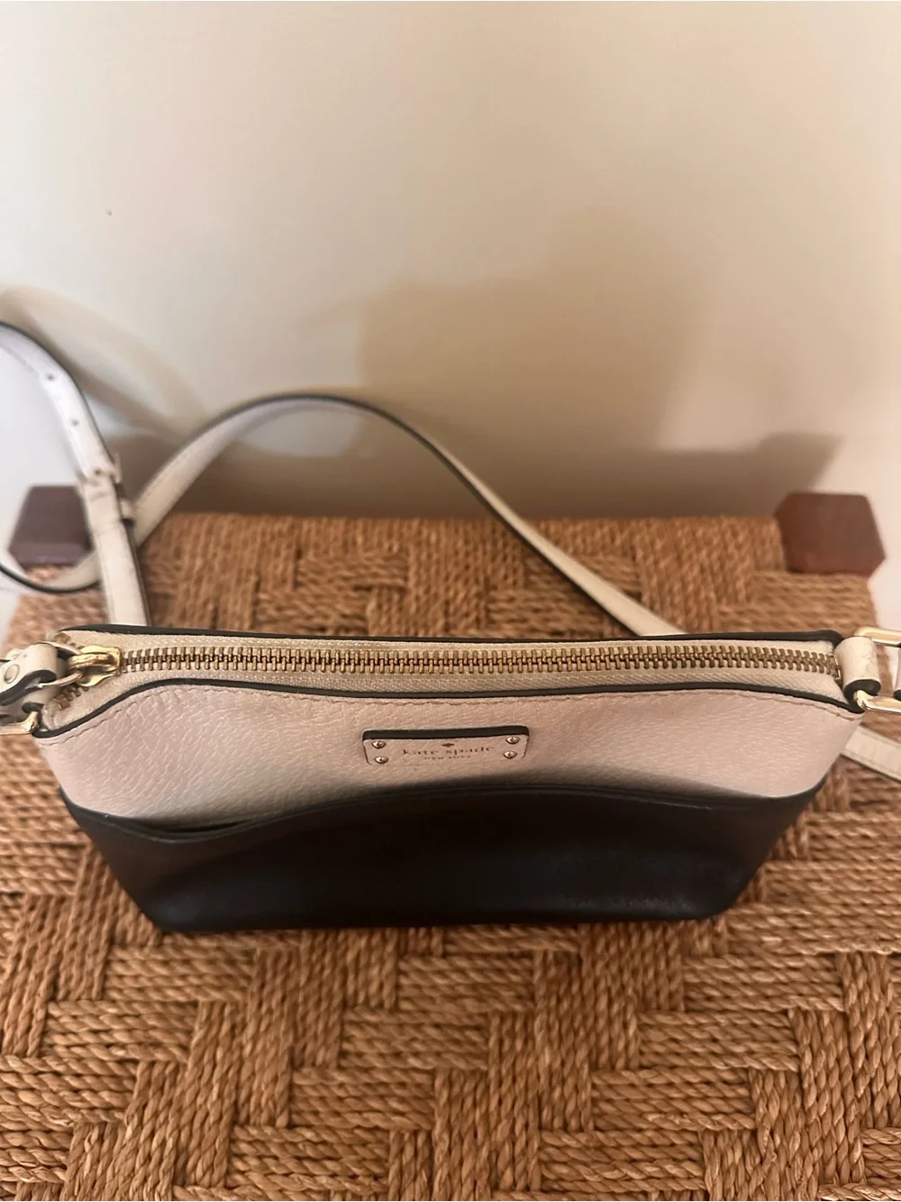 Kate Spade New York Grove Street Millie Black and Cream Two-Tone Crossbody Bag